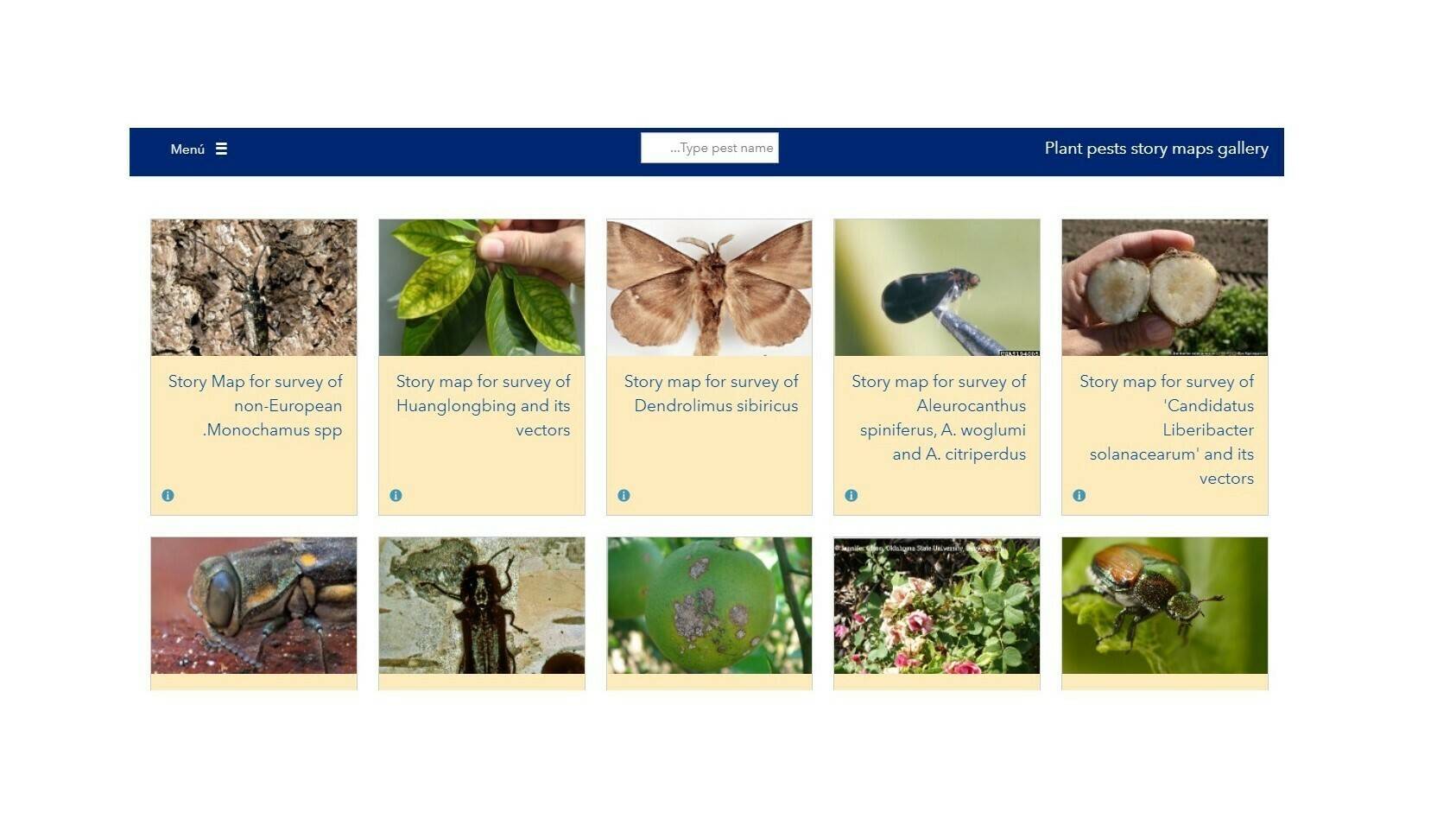 EFSA - Nuevo formato digital para fichas de vigilancia de plagas
